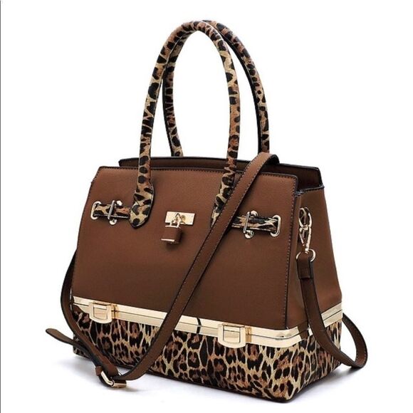 Leopard Pattern Double Handles bag - Picture 3 of 7